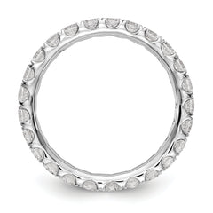 14K White Gold Lab Grown Diamond VS/SI FGH Eternity Band - Sophia Jewelers