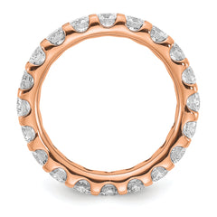 True Origin 14K Rose Gold 3 carat Lab Grown Diamond VS+ F+ Size 7 Complete Eternity Band