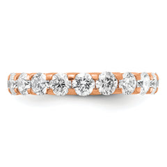 True Origin 14K Rose Gold 3 carat Lab Grown Diamond VS+ F+ Size 7 Complete Eternity Band