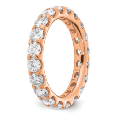 True Origin 14K Rose Gold 3 carat Lab Grown Diamond VS+ F+ Size 7 Complete Eternity Band