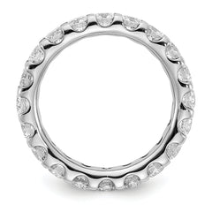 True Origin 14K White Gold 3 carat Lab Grown Diamond VS+ F+ Size 7 Complete Eternity Band