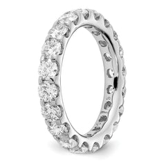 True Origin 14K White Gold 3 carat Lab Grown Diamond VS+ F+ Size 7 Complete Eternity Band