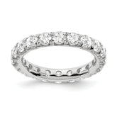 True Origin 14K White Gold 3 carat Lab Grown Diamond VS+ F+ Complete Size 7 Eternity Band