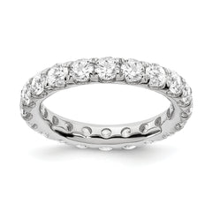 True Origin 14K White Gold 3 carat Lab Grown Diamond VS+ F+ Size 7 Complete Eternity Band