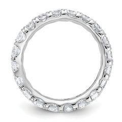 14k White Gold 3 carat Lab Grown Diamond VS/SI+ G+ Complete Size 7 Shared Prong Eternity Band