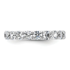 14k White Gold 3 carat Lab Grown Diamond VS/SI+ G+ Complete Size 7 Shared Prong Eternity Band