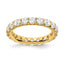 True Origin 14K Yellow Gold 3 carat Lab Grown Diamond VS+ F+ Size 7 Complete Eternity Band
