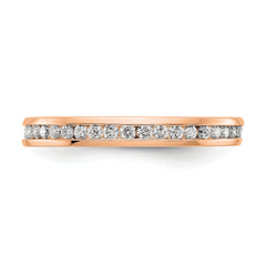 14k Rose Gold 1/2 carat Lab Grown Diamond VS/SI+ G+ Complete Channel Set Size 9 Eternity Band