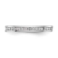 14k White Gold 1/2 carat Lab Grown Diamond VS/SI+ G+ Complete Channel Set Size 9 Eternity Band
