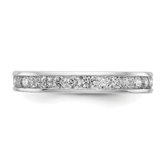 14k White Gold 1 carat Lab Grown Diamond VS/SI+ G+ Complete Channel Set Size 9 Eternity Band
