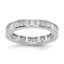14k White Gold 2 carat Lab Grown Diamond VS+ F+ Princess Complete Channel Set Size 7 Eternity Band