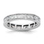 14k White Gold 2 carat Lab Grown Diamond VS+ F+ Princess Complete Channel Set Size 8 Eternity Band