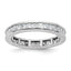 14k White Gold 2 carat Lab Grown Diamond VS+ F+ Princess Complete Channel Set Size 9 Eternity Band