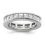 14k White Gold 3 carat Lab Grown Diamond VS+ F+ Princess Complete Channel Set Size 6 Eternity Band