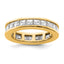 14k 3 carat Lab Grown Diamond VS+ F+ Princess Complete Channel Set Size 6 Eternity Band