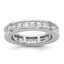 14k White Gold 3 carat Lab Grown Diamond VS+ F+ Princess Complete Channel Set Size 8 Eternity Band
