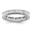 14k White Gold 3 carat Lab Grown Diamond VS+ F+ Princess Complete Channel Set Size 9 Eternity Band