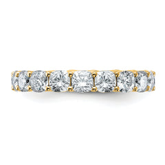 14k 3 5/8 carat Lab Grown Diamond VS/SI+ G+ Cushion Complete Size 7.5 Eternity Band