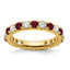 14k 1 carat Lab Grown Diamond VS/SI+ G+ and Lab Created Ruby Eternity Band - Sophia Jewelers