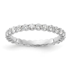 14k 1 carat Lab Grown Diamond VS+ F+ Round Complete Channel Set Size 9 Eternity Band