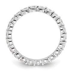 14k White Gold 1 1/2 carat Lab Grown Diamond VS+ F+ Round Complete Channel Set Size 9 Eternity Band