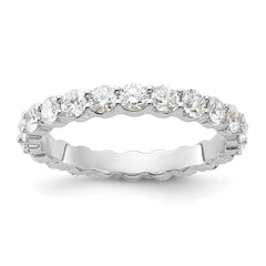 14k 1 1/2 carat Lab Grown Diamond VS+ F+ Round Complete Channel Set Size 7 Eternity Band