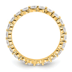 14k 1 1/2 carat Lab Grown Diamond VS+ F+ Round Complete Channel Set Size 9 Eternity Band