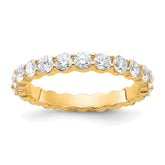14k 1 1/2 carat Lab Grown Diamond VS+ F+ Round Complete Channel Set Size 9 Eternity Band