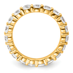 14k 2 carat Lab Grown Diamond VS+ F+ Round Complete Channel Set Size 6 Eternity Band