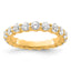 14k 2 carat Lab Grown Diamond VS+ F+ Round Complete Channel Set Size 6 Eternity Band