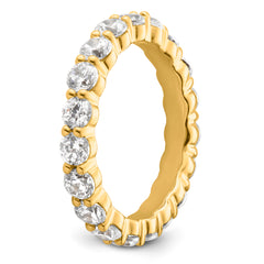 14k 2 carat Lab Grown Diamond VS+ F+ Round Complete Channel Set Size 8 Eternity Band