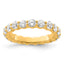 14k 2 carat Lab Grown Diamond VS+ F+ Round Complete Channel Set Size 8 Eternity Band
