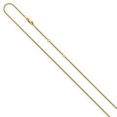 SS Gold-plat 1.1mm Round Snake 1in+1in Adjustable Chain