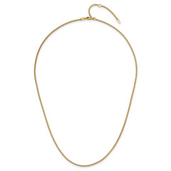 SS Gold-plat 1.1mm Round Snake 1in+1in Adjustable Chain