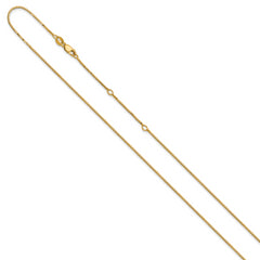 SS Gold-plated .95mm Box 1in+1in Adjustable Chain