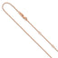 SS Rose Gold-plated .85mm Box 1in+1in Adjustable Chain