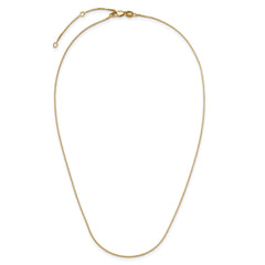 SS Gold-plated .85mm Box 1in+1in Adjustable Chain