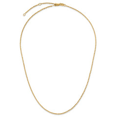 SS Gold-plat Polish/Dia-cut 1.45mm Cable 1in+1in Adjustable Chain