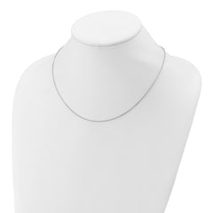 SS Rh-plat Polished/Dia-cut 1.4mm Cable 1in+1in Adjustable Chain