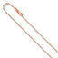 SS Rose Gold-plat Polished/Dia-cut 1.4mm Cable 1in+1in Adjustable