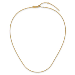 SS Gold-plat Polished/Dia-cut 1.4mm Cable 1in+1in Adjustable Chain