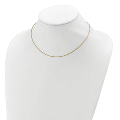 Sterling Silver Gold-plated 1.1mm Rolo 1in+1in Adjustable Chain