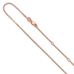 SS Rose Gold-plated 1.1mm Box 1in+1in Adjustable Chain
