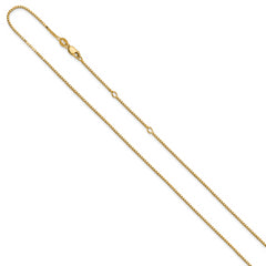 SS Gold-plated 1.1mm Box 1in+1in Adjustable Chain