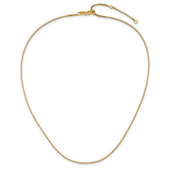 SS Gold-plated 1.1mm Box 1in+1in Adjustable Chain