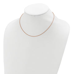 Sterling Silver Rose Gold-plated 1.3mm Spiga 1in+1in Adjustable Ch
