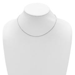 SS Rh-plated 1.2mm Box 1in+1in Adjustable Chain