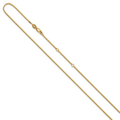 SS Gold-plated 1.2mm Box 1in+1in Adjustable Chain