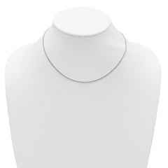 SS Rh-plated 1.3mm Box 1in+1in Adjustable Chain