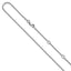 SS Rh-plated 1.5mm Box 1in+1in Adjustable Chain